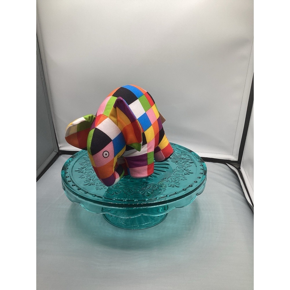 Vintage Elmer the Patchwork Elephant Plush 1993 David McKee 6" w/tags